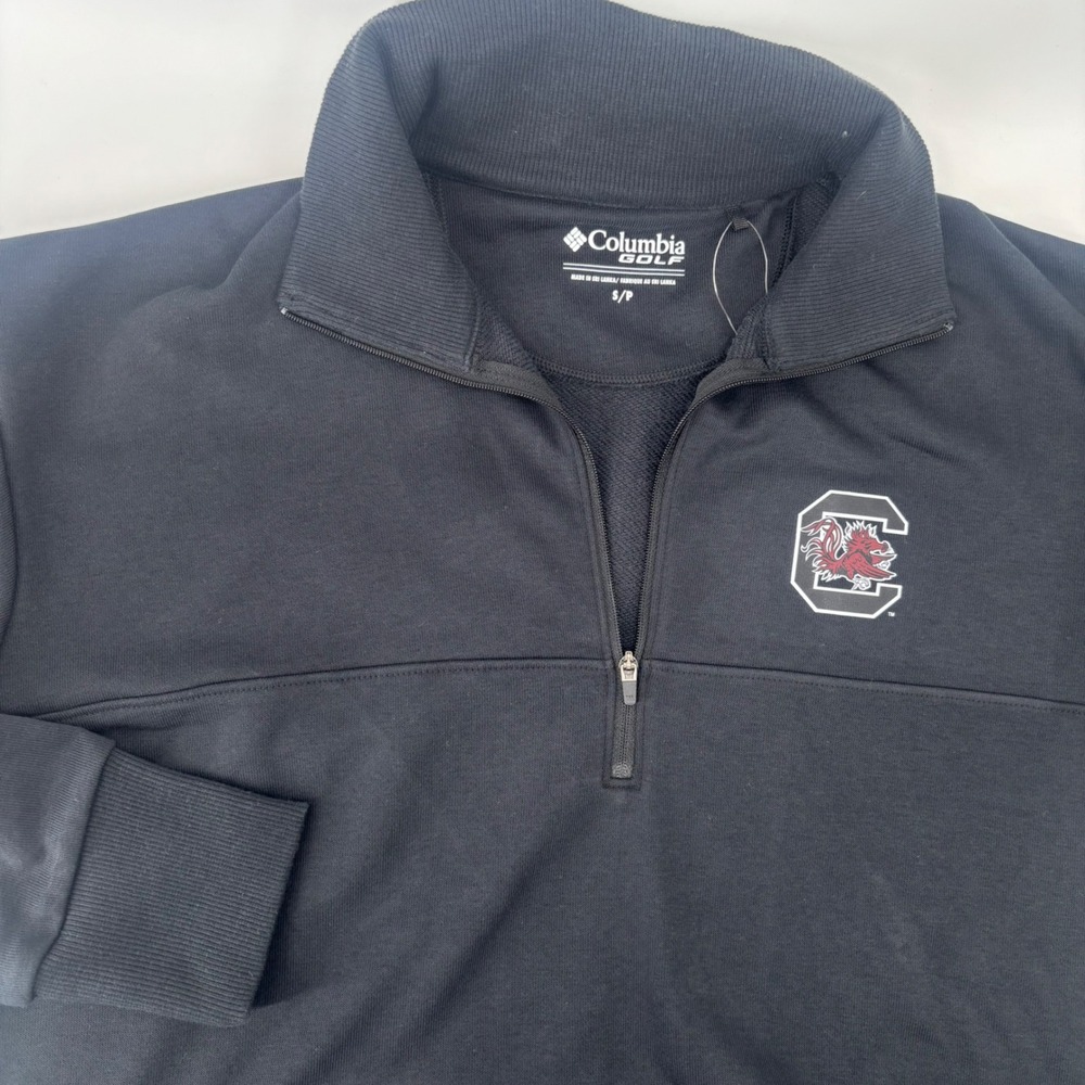 Columbia Golf Quarter Zip Pullover Mens Sm Black South Carolina Gamecocks NCAA